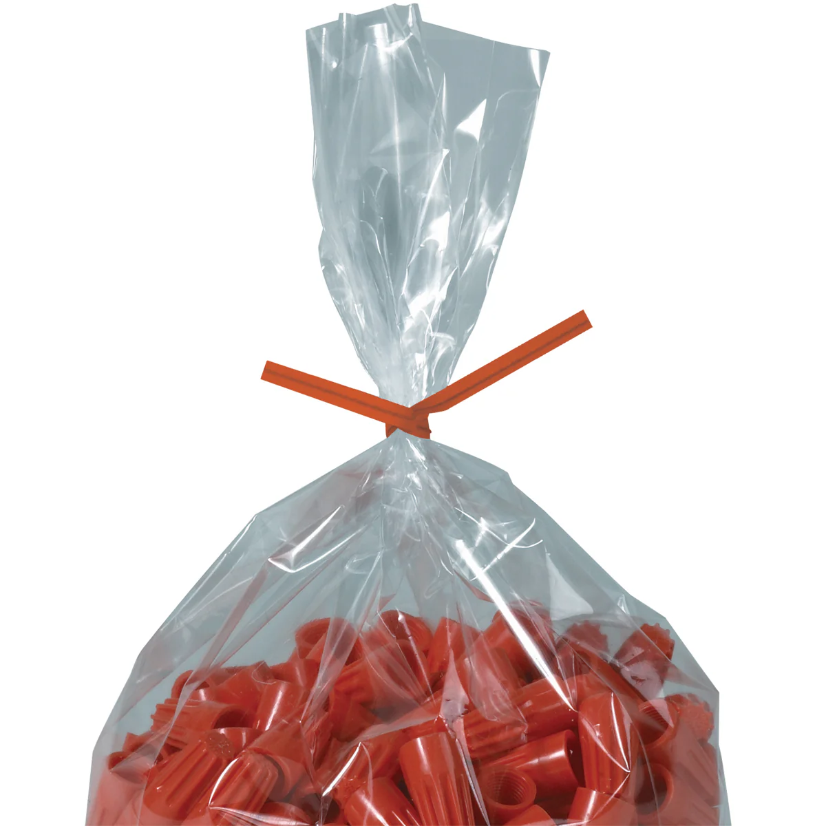 7 x 5/32 Orange Paper Twist Ties 2000/Case
