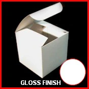 7 x 7 x 7 White Gloss Gift Box 100/Case - Image 2