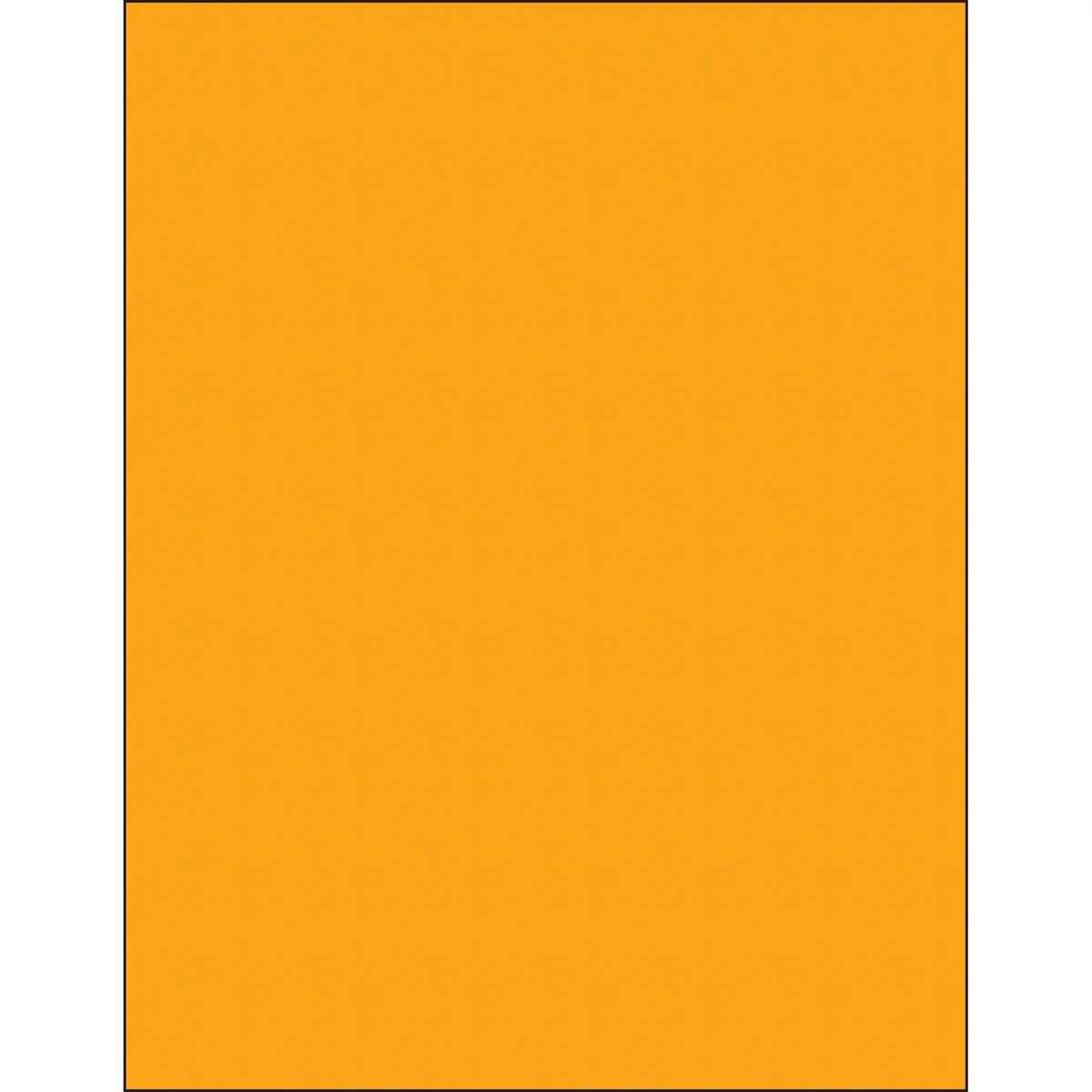 8 1/2 x 11" Fluorescent Orange Rectangle Laser Labels 100/Case
