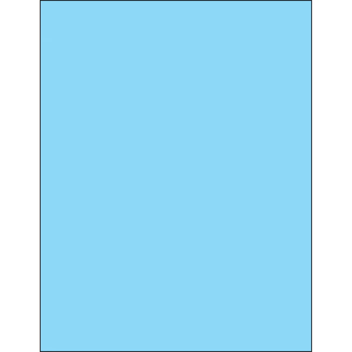 8 1/2 x 11" Fluorescent Pastel Blue Removable Rectangle Laser Labels 100/Case