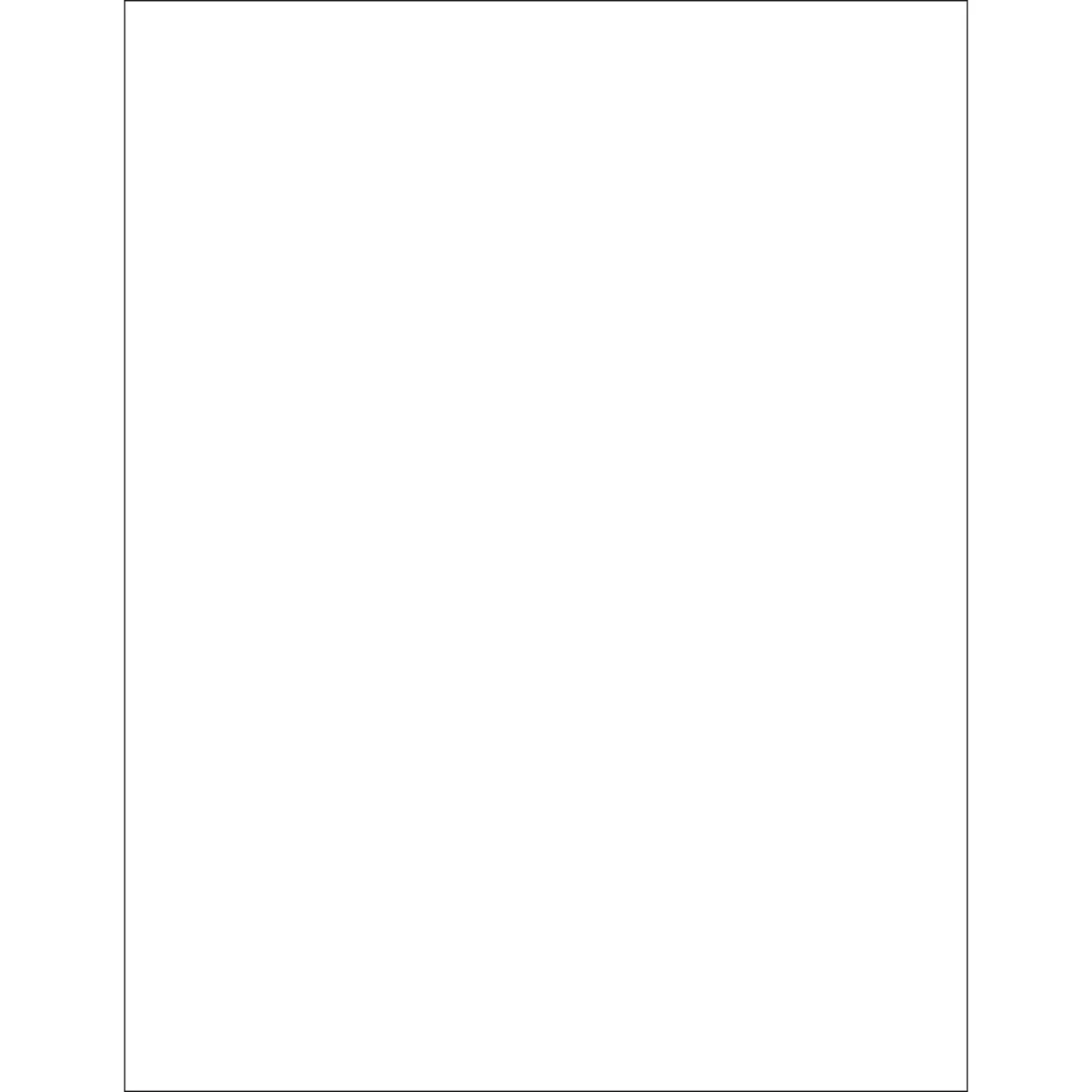 8 1/2 x 11" White Rectangle Laser Labels 100/Case