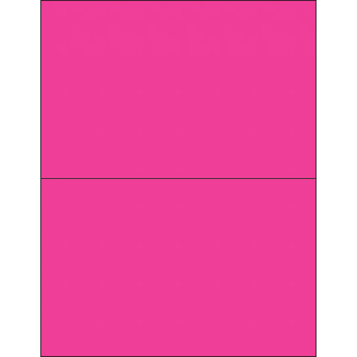 8 1/2 x 5 1/2" Fluorescent Pink Removable Rectangle Laser Labels 200/Case