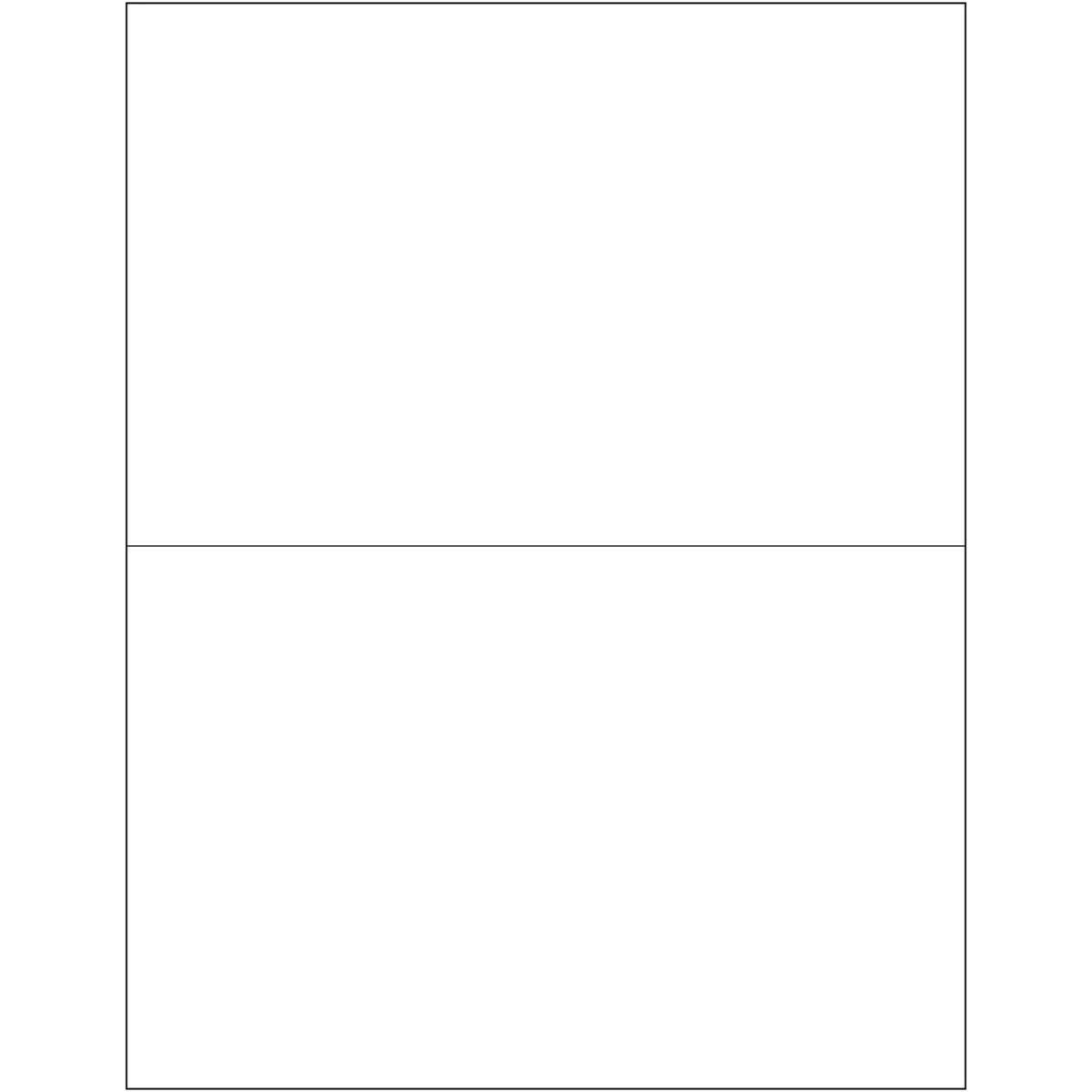 8 1/2 x 5 1/2" White Rectangle Laser Labels - Master Case 2000/Case