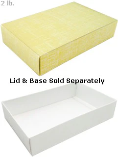 9-3/8 x 6 x 2 White 2 lb. Rectangular Candy Box BASE 250/Case - Image 2