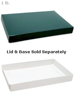 9-5/8 x 6-1/8 x 1-1/8 Green 1 lb. Rectangular Candy Box LID 250/Case - Image 2
