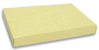 9-5/8 x 6-1/8 x 1-1/8 Yellow 1 lb. Rectangular Candy Box LID 250/Case