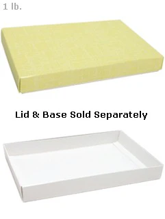 9-5/8 x 6-1/8 x 1-1/8 Yellow 1 lb. Rectangular Candy Box LID 250/Case - Image 2