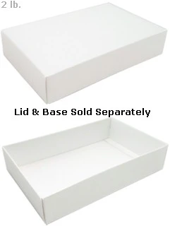 9-5/8 x 6-1/8 x 2 White 2 lb. Rectangular Candy Box LID 250/Case - Image 2