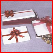Hosiery - 9 1/2 x 7 x 5/8 Rigid White Swirl 2-pc Box 100/Case - Image 2