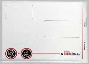PackRite AirTight #7 White Paper Bubble Mailer 14-1/4"x20", 25/Case