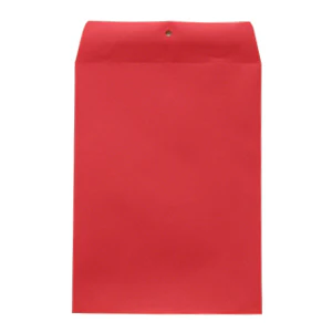 Red 9"x12" Non-Clasp Envelopes 25/Pack