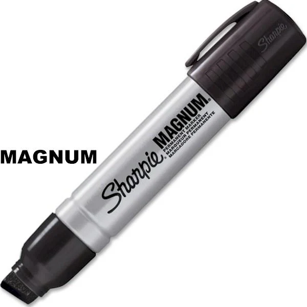 Sharpie Magnum Marker, Black Permanent-Tank Type, ea